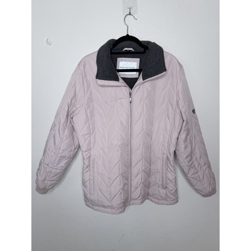 Running River Down Filled Puffer Jacket Coat Womens XL Pink Insulated Outdoor‎